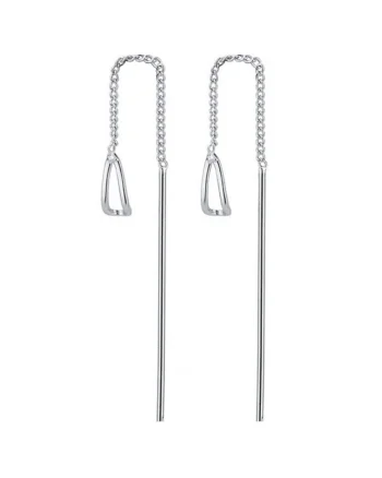 Cercei lungi argint 925, JW964, model elegant, placati cu rodiu
