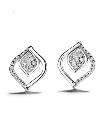 Cercei argint 925, JW744, model elegant, placati cu rodiu