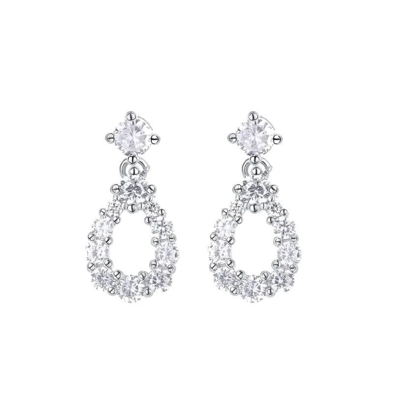 Cercei argint 925, JW799, model elegant, placati cu rodiu