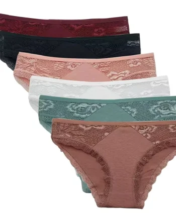 Set 6 perechi de chiloti pentru dama, CH068, Multicolor