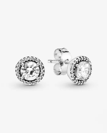 Cercei argint 925, JW495, model clasic cu zirconiu, placati cu rodiu