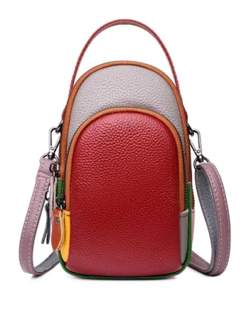 Geanta dama, Orantha GT3342, piele naturala, Multicolor