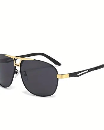 Ochelari de soare pentru barbati, SG044, Negru/Auriu