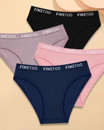 Set 4 perechi de chiloti pentru dama, CH086, Multicolor