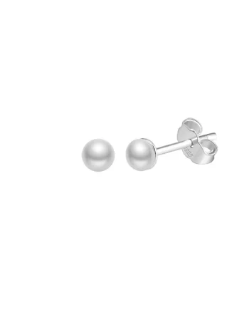 Cercei argint 925, JW1709, model perla 2.5 mm, placati cu rodiu