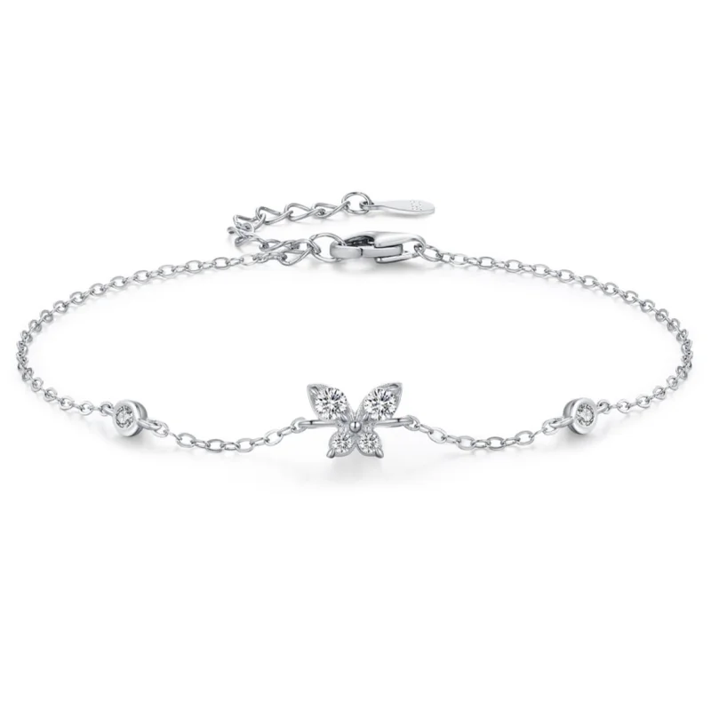 Bratara din argint 925 pentru dama, JW1820, model fluturi, placata cu rodiu