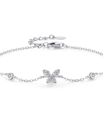 Bratara din argint 925 pentru dama, JW1820, model fluturi, placata cu rodiu