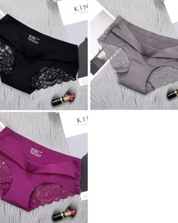 Set 3 perechi de chiloti pentru dama, CH039, Multicolor