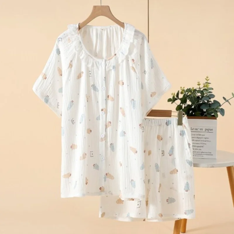 Pijama dama "Warm & Chic" din doua piese, PJ009, Alb
