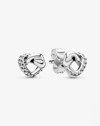 Cercei argint 925, JW493, model inima cu zirconiu, placati cu rodiu