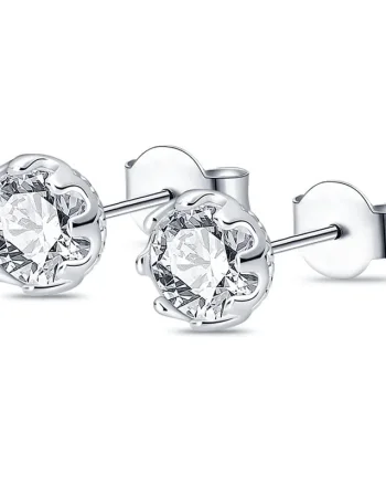 Cercei argint 925, JW904, model clasic, placati cu rodiu