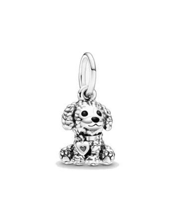 Charm/talisman argint 925, JW1118, model catel, placat cu rodiu