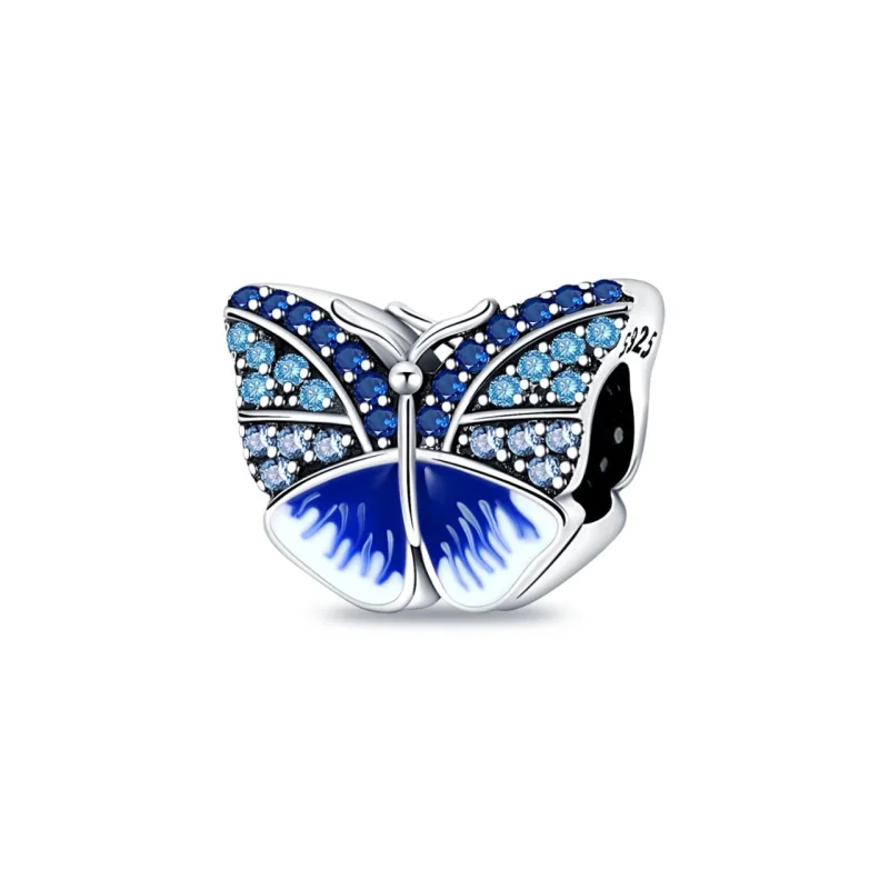 Charm/talisman argint 925, JW1120, model fluture, placat cu rodiu