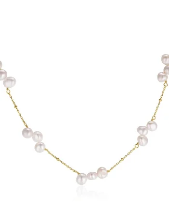 Lantisor argint 925, JW1545, model perle, placat cu aur