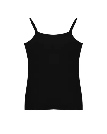 Maiou cu bretele din bumbac, pentru dama, 46100, Negru