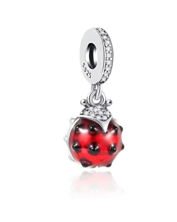 Charm/talisman argint 925, JW1196, model gargarita, placat cu rodiu