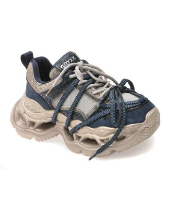 Pantofi sport GRYXX bleumarin, 30597, din material textil si piele naturala
