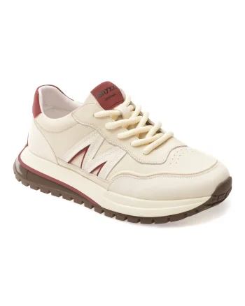 Pantofi sport GRYXX albi, 80029, din piele naturala