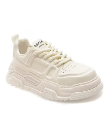 Pantofi sport GRYXX albi, 69083, din piele naturala