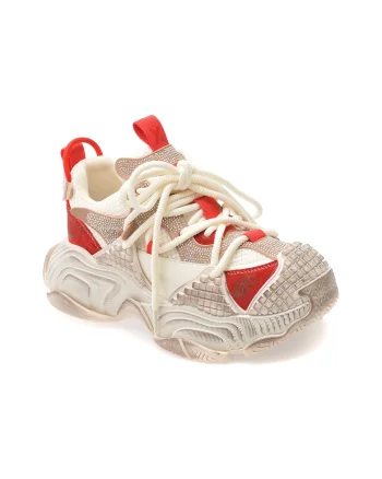 Pantofi sport GRYXX albi, 9898, din material textil si piele naturala