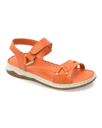 Sandale GRYXX portocalii, CS3210, din piele naturala