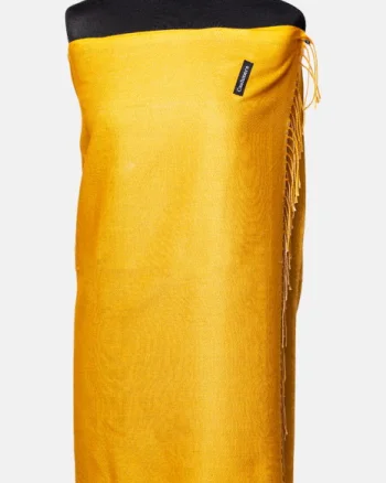 Esarfa cashmere cu fir din lurex, doua fete uni, galben si bej