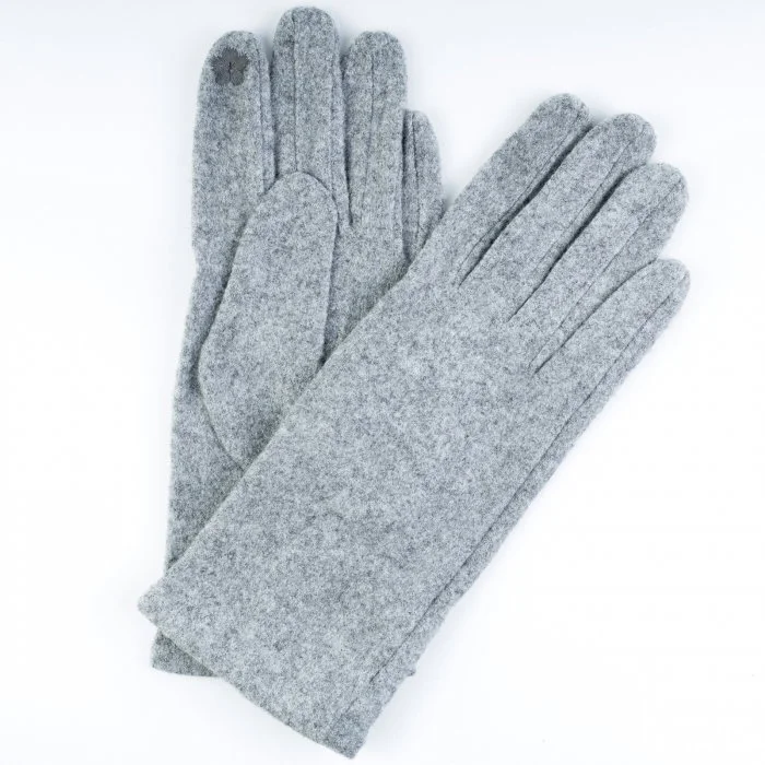 Manusi simple dama gri albastrui din material textil