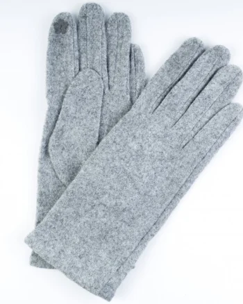 Manusi simple dama gri albastrui din material textil