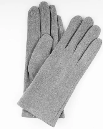 Manusi simple dama gri din material textil