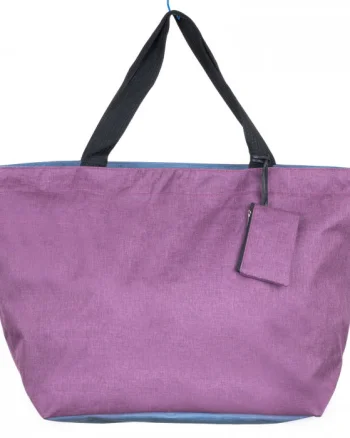Geanta de weekend mov din material textil panzat