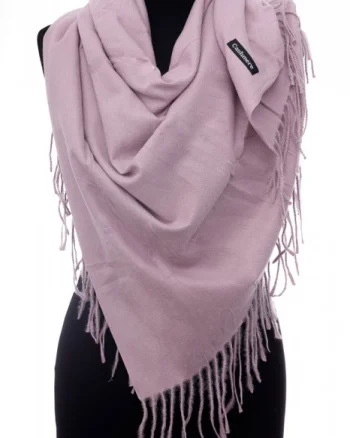 Esarfa lila patrata din material gros tip cashmere