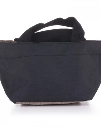 Gentuta cosmetice din material textil panzat, neagra