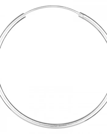 Cercei Creole din argint 925, cu sectiune rotunda si diametru de 4.5 cm
