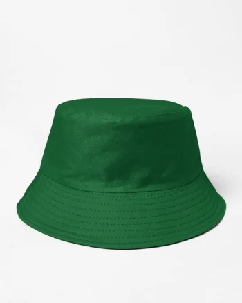 Palarie tip bucket unisex cu doua fete, verde si negru, din bumbac