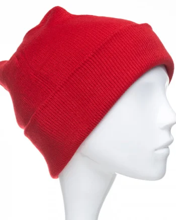 Caciula unisex model clasic tricotat, dublata in interior, rosu