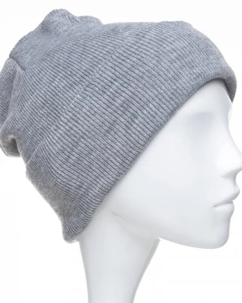 Caciula unisex model clasic tricotat, dublata in interior, gri
