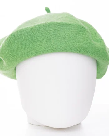 Bereta frantuzeasca verde deschis din stofa de lana