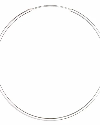 Cercei Creole mari din argint 925, cu sectiune rotunda si diametru de 5.5 cm