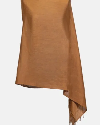 Esarfa capuccino din cashmere subtire dreptunghiulara