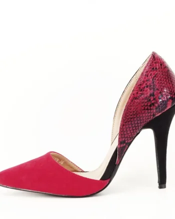 Pantofi rosii decupati lateral Lori 03