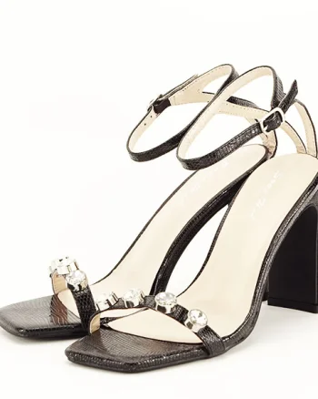 Sandale negre cu imprimeu Lola 130