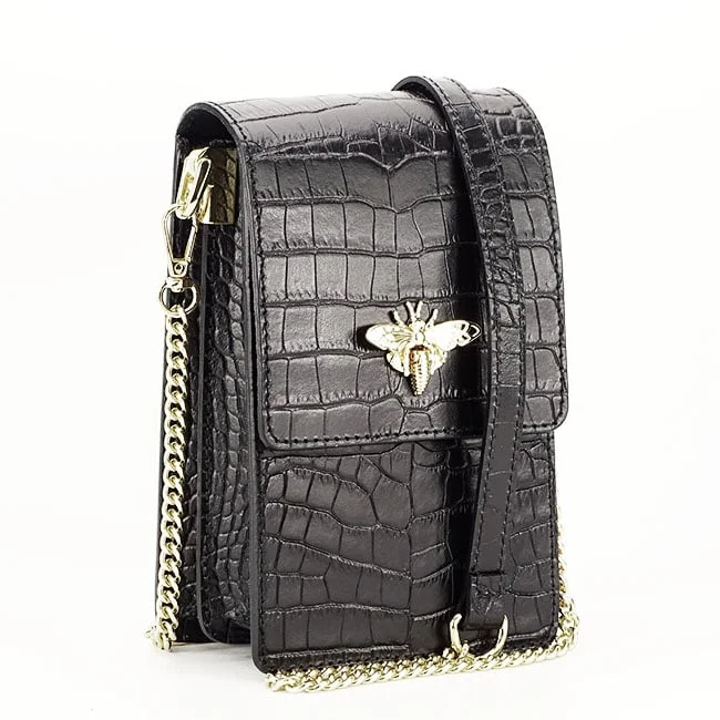 Borseta neagra din piele naturala 1525 123