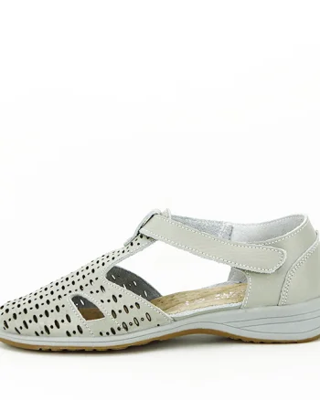 Balerini gri din piele naturala 5112 M3