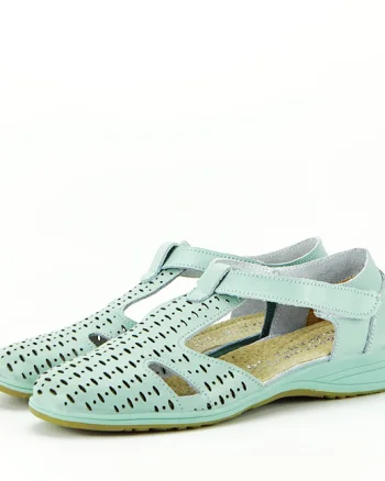 Balerini verde menta din piele naturala 5112 M3