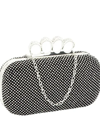 Geanta clutch negru cu pietricele 2016-5 05