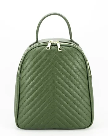 Rucsac din piele naturala 8955 121 Kaki