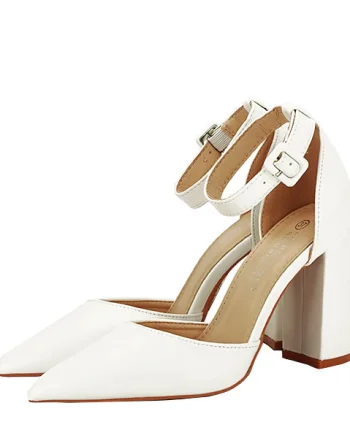 Pantofi eleganti albi BLQ7180 01