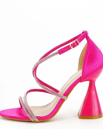 Sandale fucsia elegante cu toc conic BD116 130