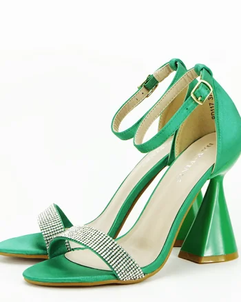 Sandale verzi elegante cu toc conic BD117 129