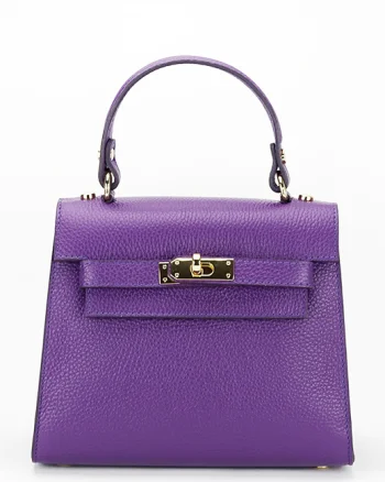 Geanta violet din piele naturala 8949 121